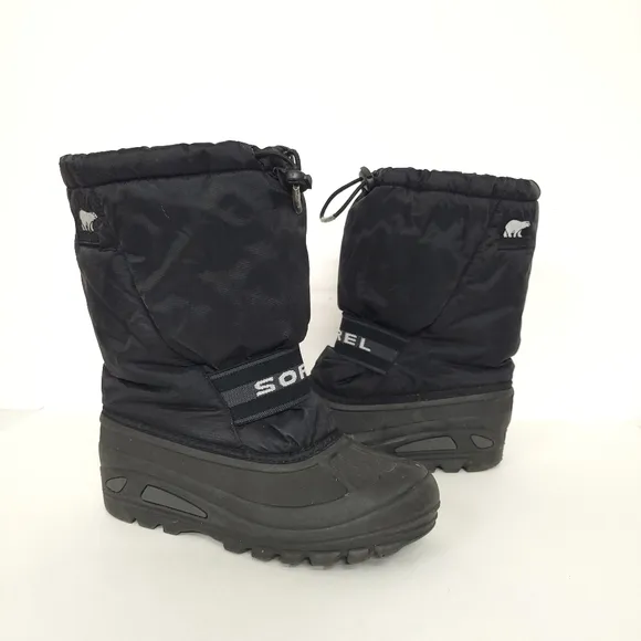 Sorel Winter Boots Felt Liners  Round Toe Waterproof Bungee Cord unisex Size 6
