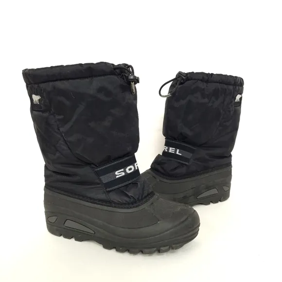 Sorel Winter Boots Felt Liners  Round Toe Waterproof Bungee Cord unisex Size 6