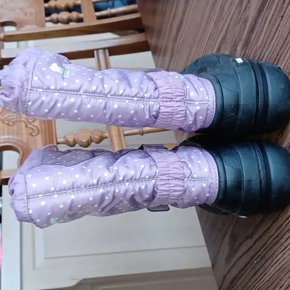 Sorel Winter Boots, Purple Polka Dot Pattern