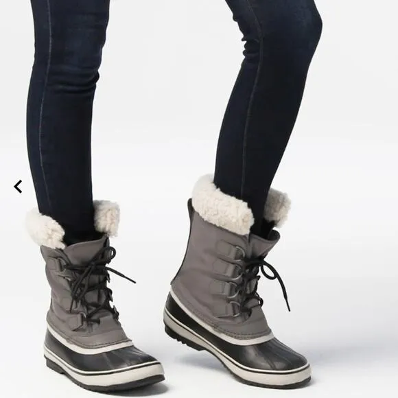Sorel Winter Carnival Boots Size 7 Quarry Mid Calf Waterproof Snow Boots NL1495