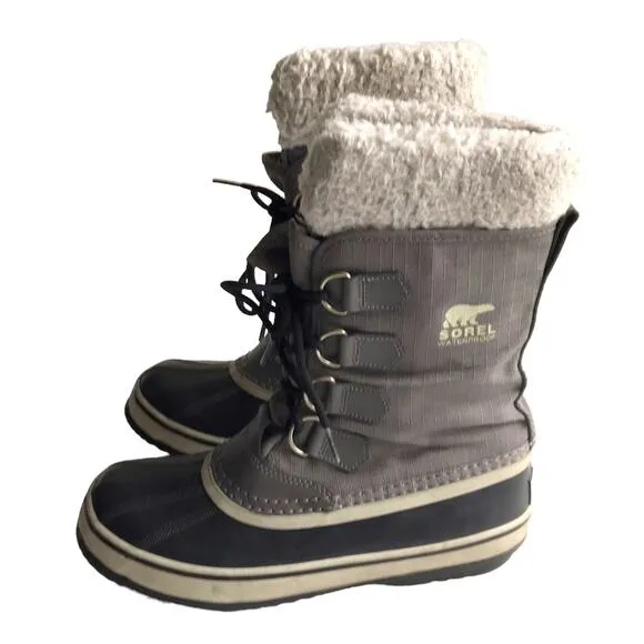 Sorel Winter Carnival Boots Size 7 Quarry Mid Calf Waterproof Snow Boots NL1495
