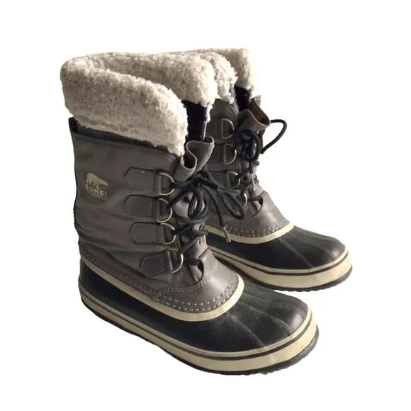 Sorel Winter Carnival Boots Size 7 Quarry Mid Calf Waterproof Snow Boots NL1495