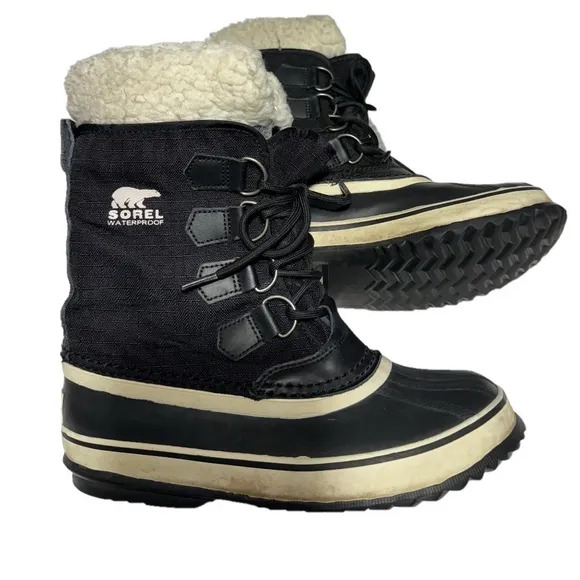 Sorel Woman 7.5 Winter Lined Insulated Snow Boots Lace Tie Up Warm Waterproof