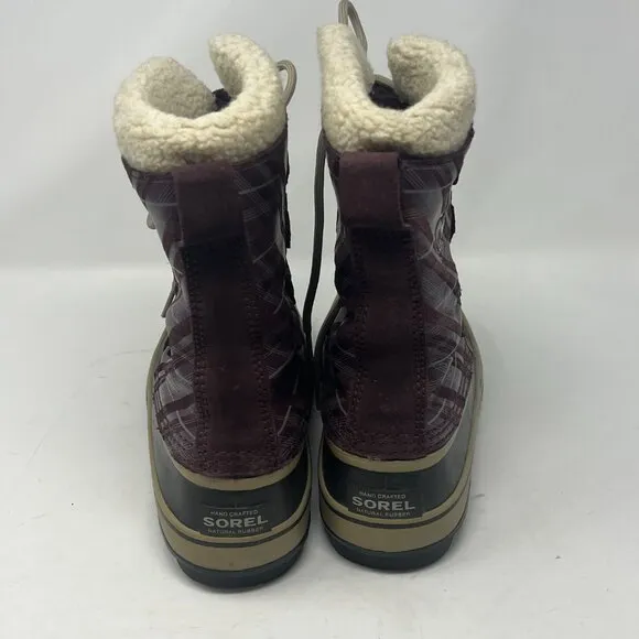 Sorel women's 1964 Pac Winter Snow Boots purple 9 mulberry