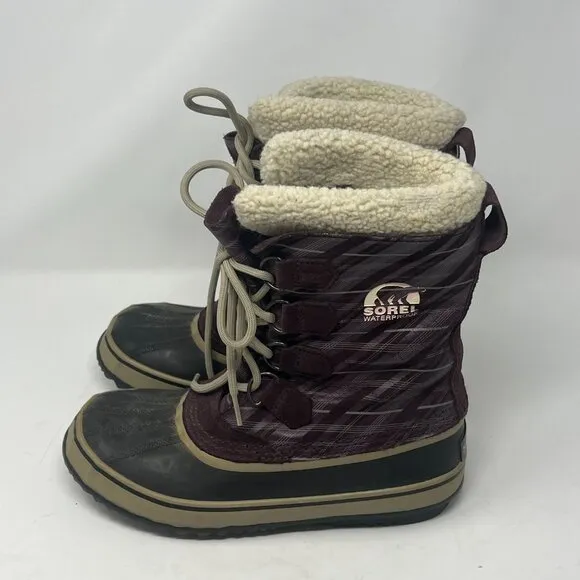 Sorel women's 1964 Pac Winter Snow Boots purple 9 mulberry