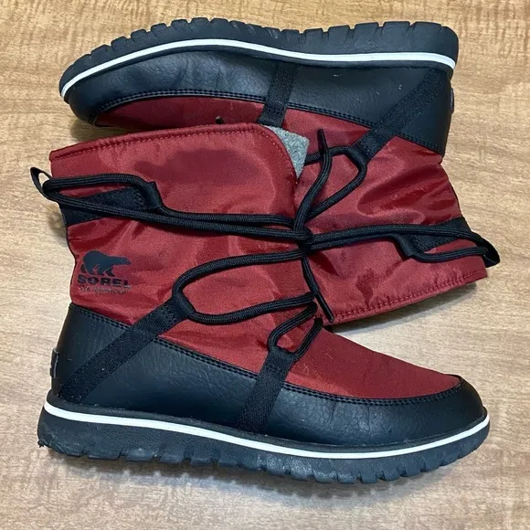 Sorel Womens Boots Size 8 Cozy Explorer‎ Red Elements Winter Waterproof