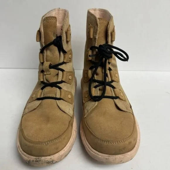 Sorel Women's Explorer Joan II Tan Waterproof Winter Boots, Size 7.5M