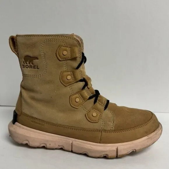 Sorel Women's Explorer Joan II Tan Waterproof Winter Boots, Size 7.5M