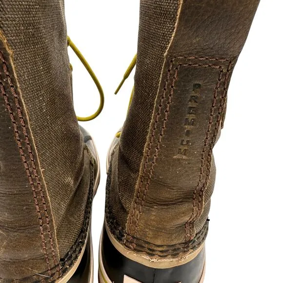 Sorel Women's Grey Premium 1964 CVS Canvas Fossil Snow Boots Size 8.5