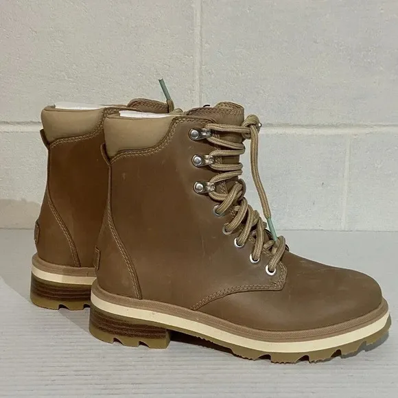 Sorel Women's Lennox Lace STKD Waterproof Boots Ceramic/Canoe‎ Hiking Commuting