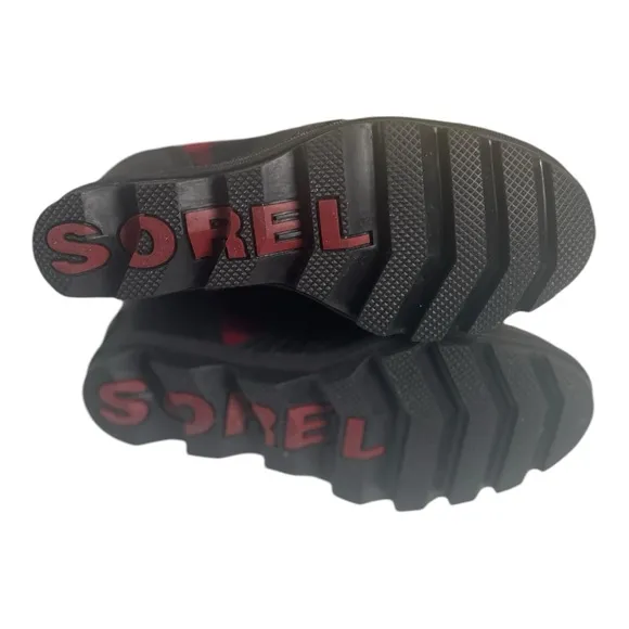 Sorel Women’s Lexie Leather Plaid Wedge Lace Up Boots