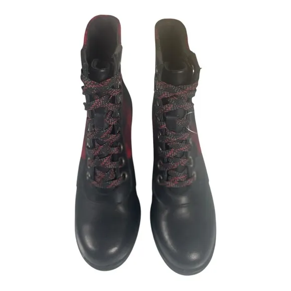 Sorel Women’s Lexie Leather Plaid Wedge Lace Up Boots