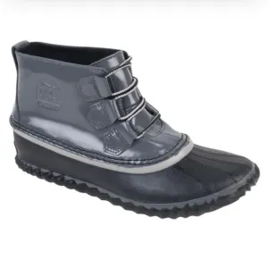 Sorel‎ - women’s Out ‘N About rain boots waterproof grey lace up booties size 6