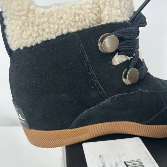 Sorel Womens Size 8 Out N About Cozy Wedge Faux Shearling Winter Booties Boots
