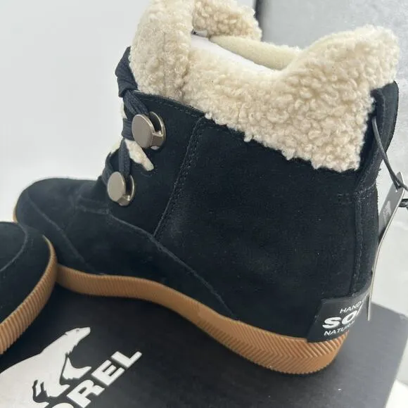 Sorel Womens Size 8 Out N About Cozy Wedge Faux Shearling Winter Booties Boots