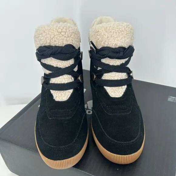 Sorel Womens Size 8 Out N About Cozy Wedge Faux Shearling Winter Booties Boots