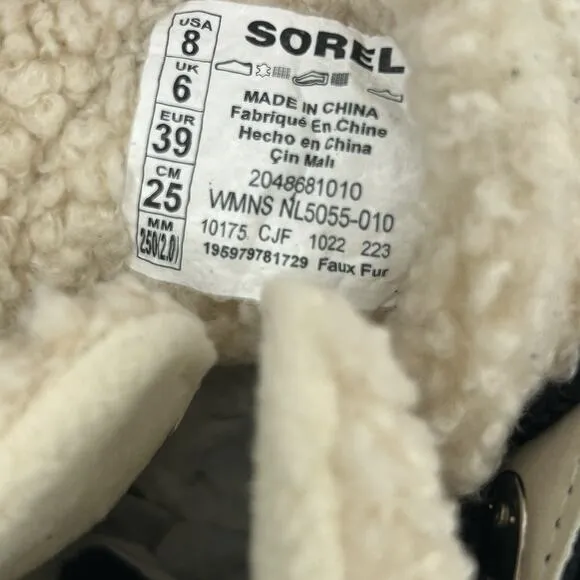 Sorel Womens Size 8 Out N About Cozy Wedge Faux Shearling Winter Booties Boots