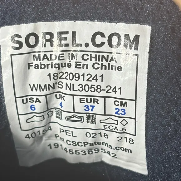 Sorel Womens Slimpack II Lace Up Boots  - Size 6