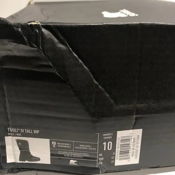 Sorel Women’s Tivoli IV Tall Black Waterproof Winter Boots, Size 10M