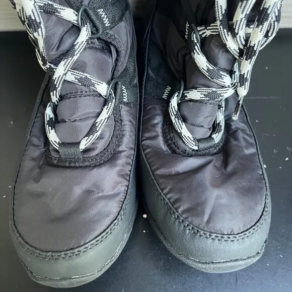 Sorel Women's Whitney II Tall Lace Black Winter Snow Boots Size 7