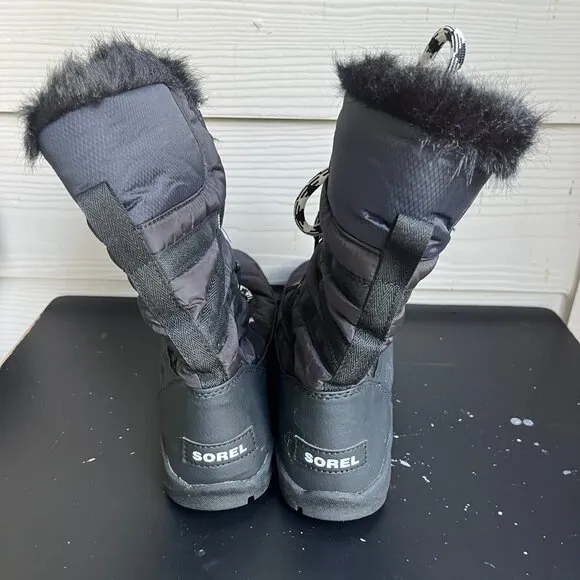 Sorel Women's Whitney II Tall Lace Black Winter Snow Boots Size 7