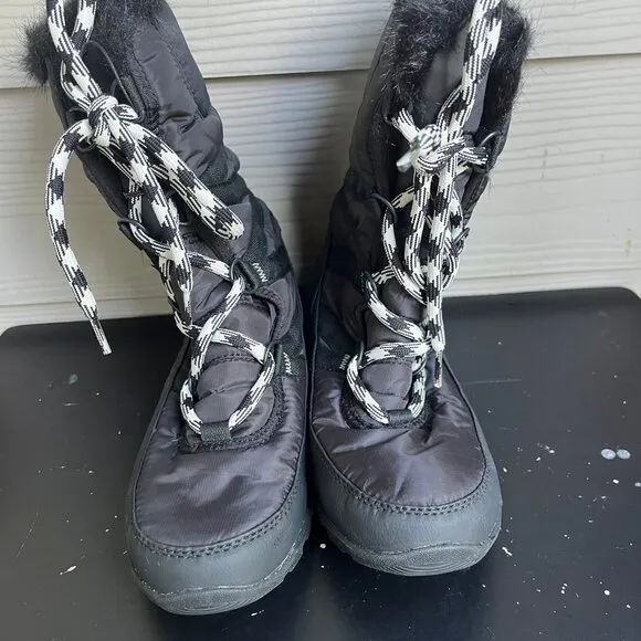 Sorel Women's Whitney II Tall Lace Black Winter Snow Boots Size 7