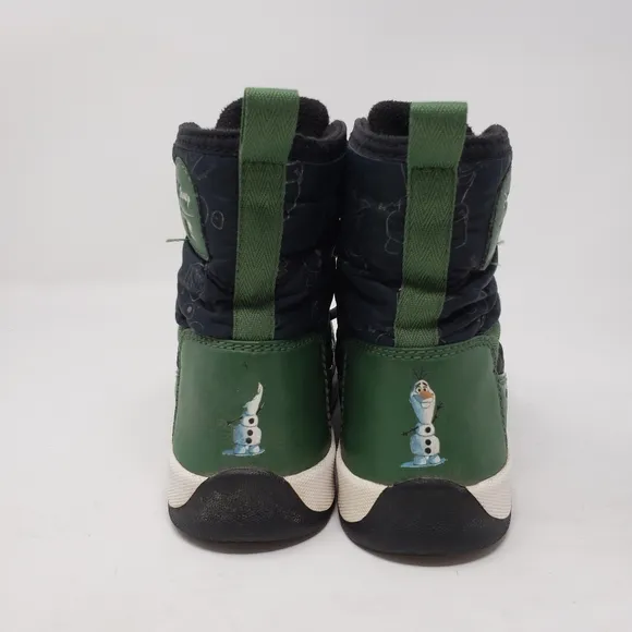 Sorel x Disney Frozen II winter boots featuring Olaf green size 1 youth