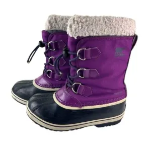 Sorel Yoot Pac Nylon Kids Purple Snow Winter Boots Sz US 2 Waterproof