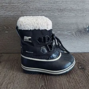 SOREL Yoot Pac Nylon Winter Snow Boots Black Toodler Size 10