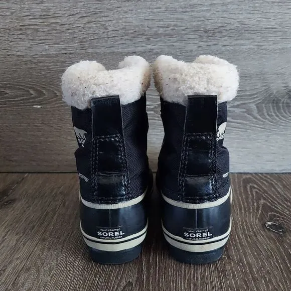 SOREL Yoot Pac Nylon Winter Snow Boots Black Toodler Size 10