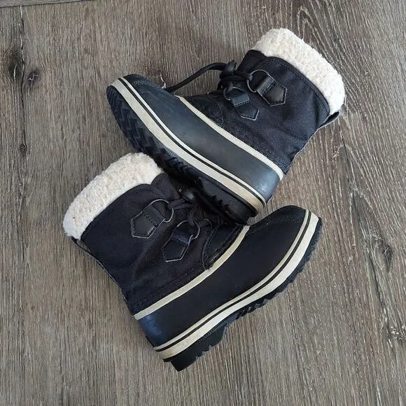 SOREL Yoot Pac Nylon Winter Snow Boots Black Toodler Size 10