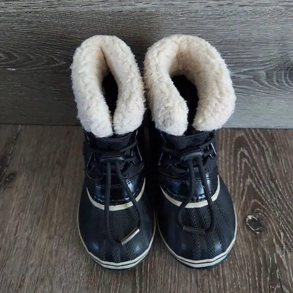 SOREL Yoot Pac Nylon Winter Snow Boots Black Toodler Size 10