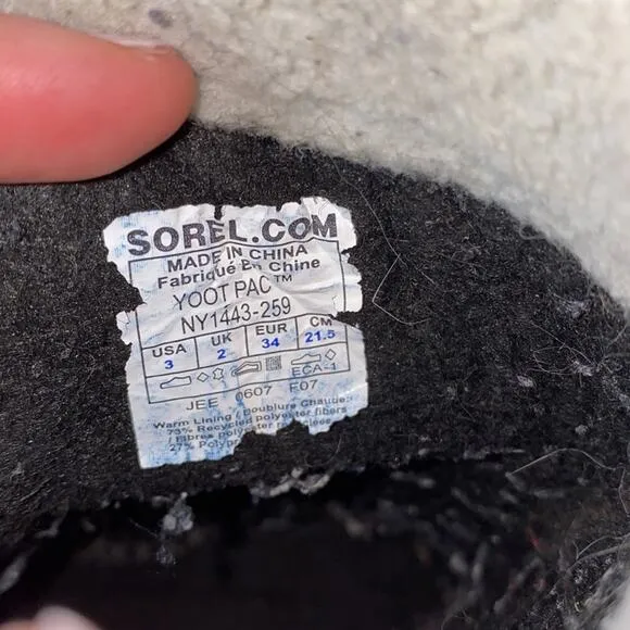 Sorel Yoot Pac Youth Winter Snow Boots 3
