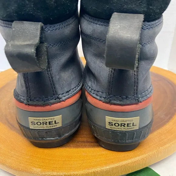 Sorel Youth Navy Blue Winter Leather Duck Boots