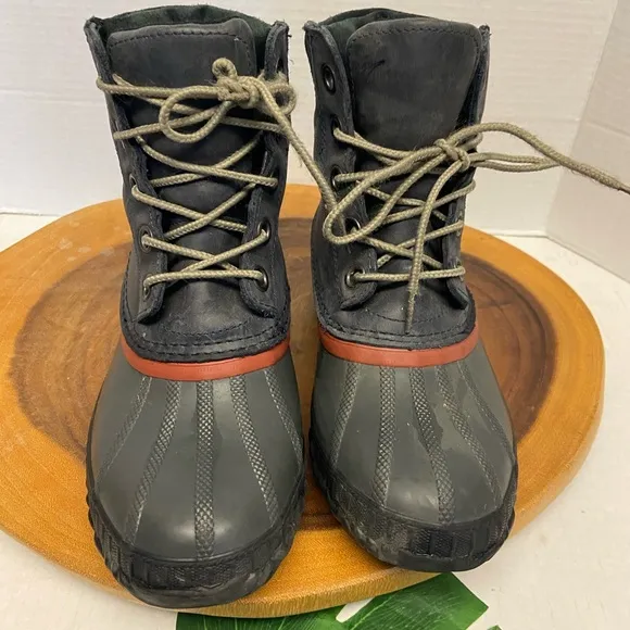 Sorel Youth Navy Blue Winter Leather Duck Boots
