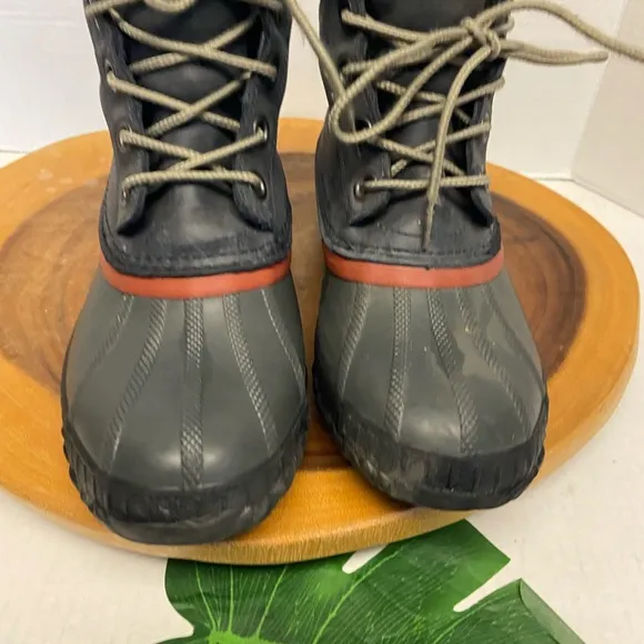 Sorel Youth Navy Blue Winter Leather Duck Boots