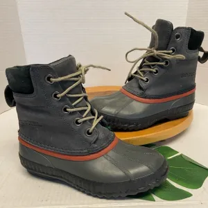 Sorel Youth Navy Blue Winter Leather Duck Boots