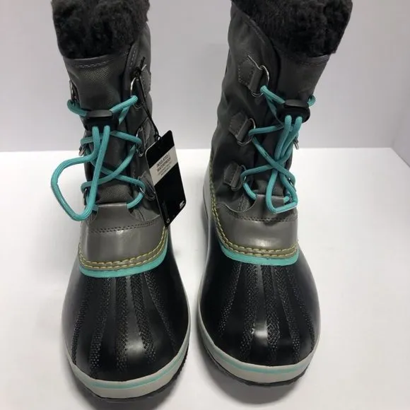 Sorel Youth Yoot Pac Nylon, Gray Waterproof Winter Boots, Big Kids’ 7M