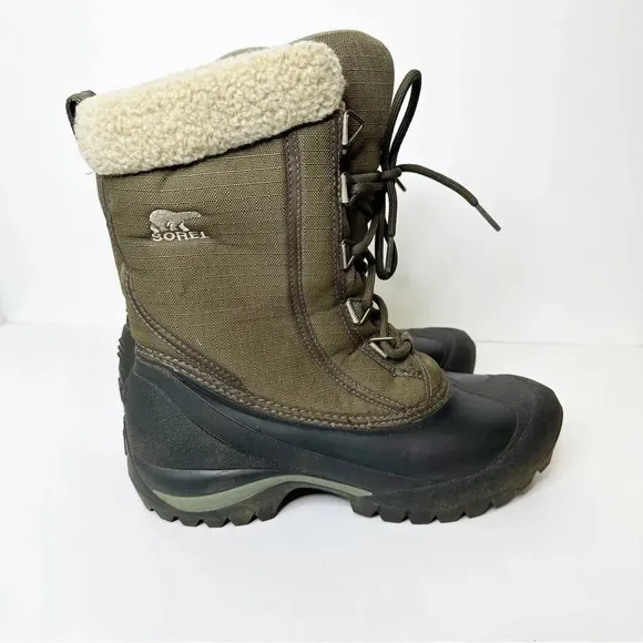 SOREL Cumberland Womens Size 7 Thinsulate Army Olive Green Snow Winter Boot