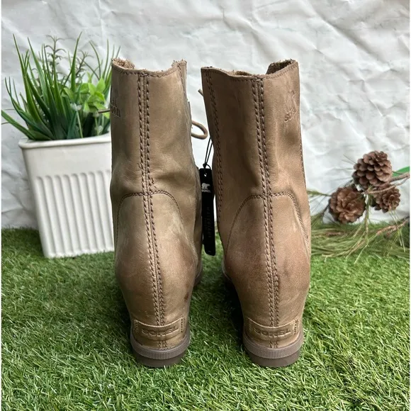SOREL🔴Joan of Arctic Wedge boots waterproof womens size 9.5 Nude