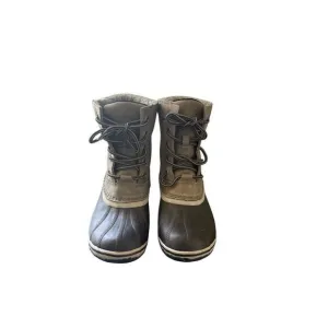 Sorel Slimpack II Womens Gray Lace Up Waterproof Insulated Winter Boots Size 8
