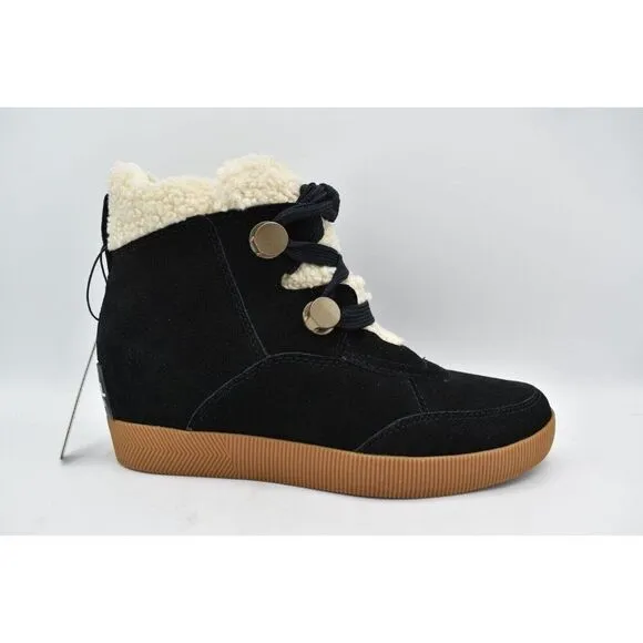 Sorel Women Size 10.5 Out N About Cozy Wedge Faux Shearling Winter Booties Boots