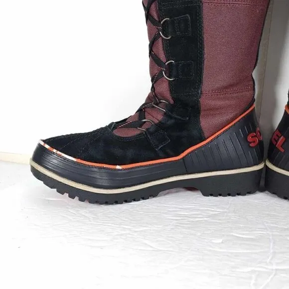 Sorel Women's TIVOLI High II US7,5 Madder Brown Lined Faux Fur Snow Boots