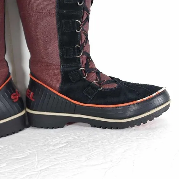 Sorel Women's TIVOLI High II US7,5 Madder Brown Lined Faux Fur Snow Boots