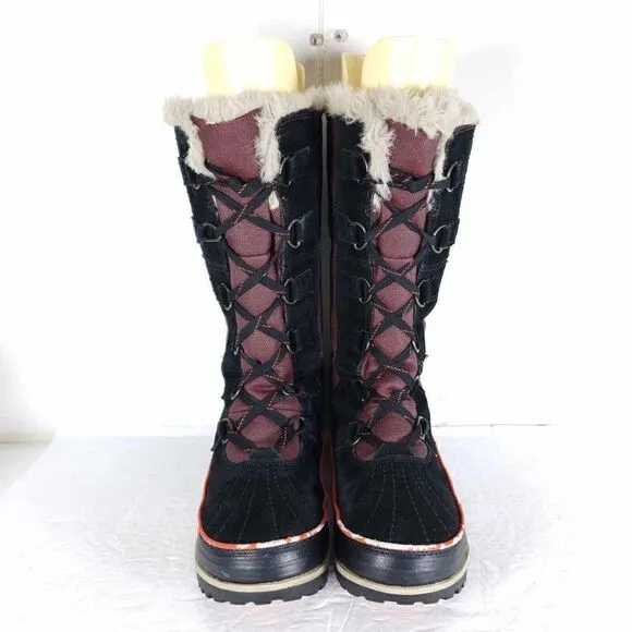 Sorel Women's TIVOLI High II US7,5 Madder Brown Lined Faux Fur Snow Boots