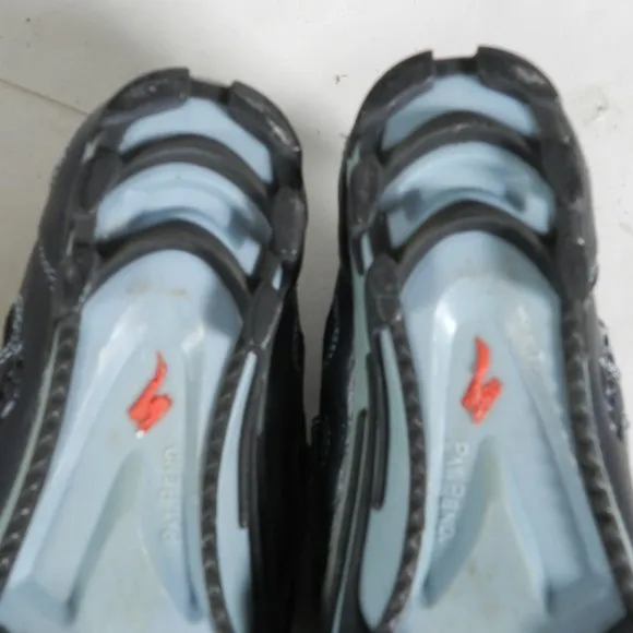 Speicalzed Kids Bicycle Riding Shoes Black &amp; Baby Blue Childs Size 5.5 (EUR 36)