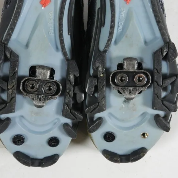 Speicalzed Kids Bicycle Riding Shoes Black &amp; Baby Blue Childs Size 5.5 (EUR 36)
