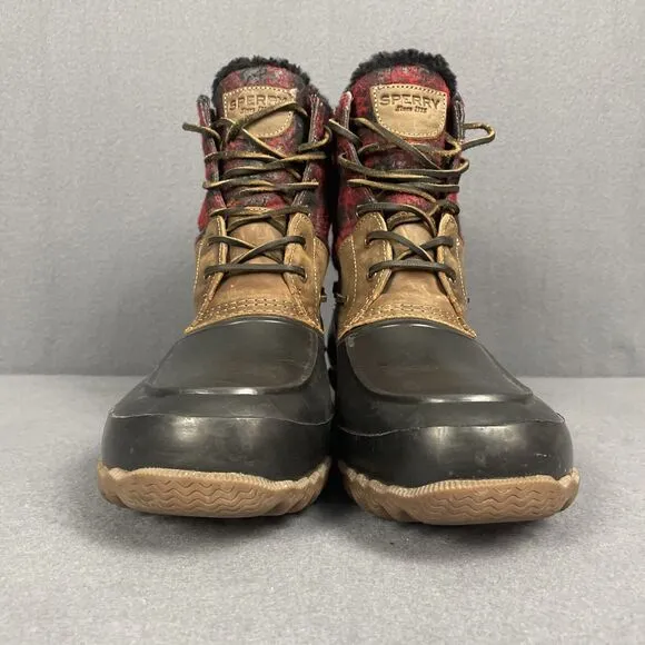 Sperry Boots Men 13 M Decoy Shearling Duck Boots STS15924 Waterproof Snow Winter