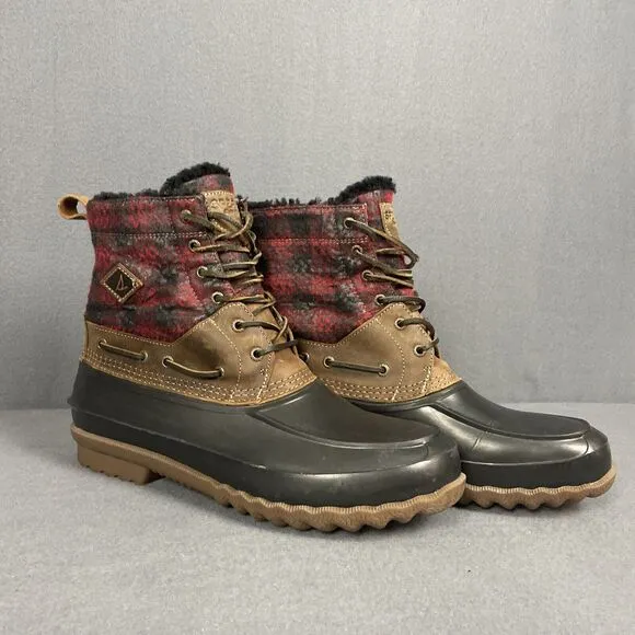 Sperry Boots Men 13 M Decoy Shearling Duck Boots STS15924 Waterproof Snow Winter