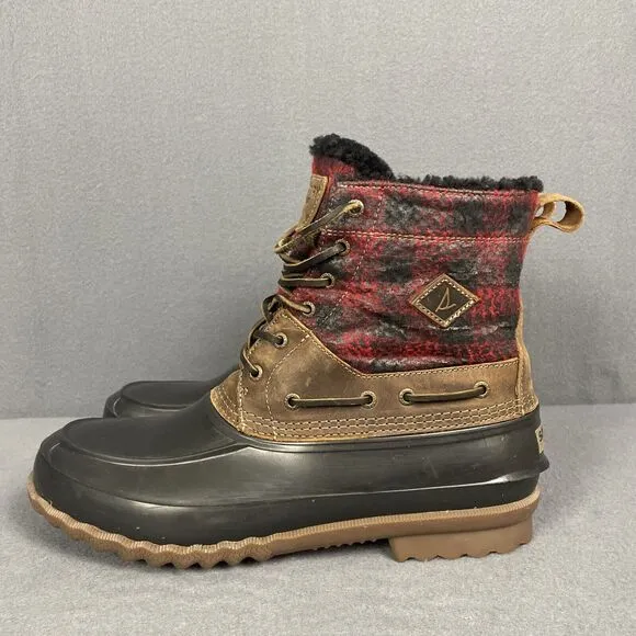 Sperry Boots Men 13 M Decoy Shearling Duck Boots STS15924 Waterproof Snow Winter